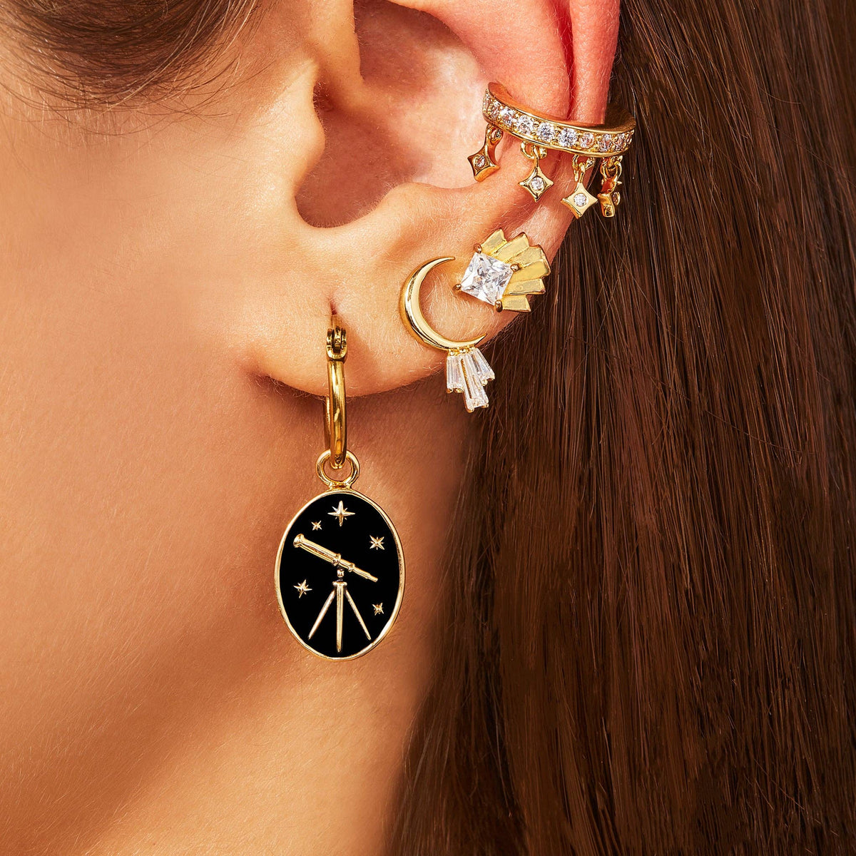 Little Rooms - Crescent Moon Studs