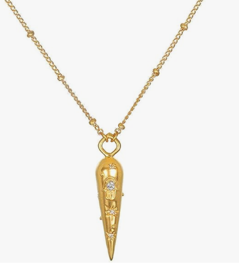 HoopLa - Cornicello horn 14K Steel -evil eye-Charm Necklace