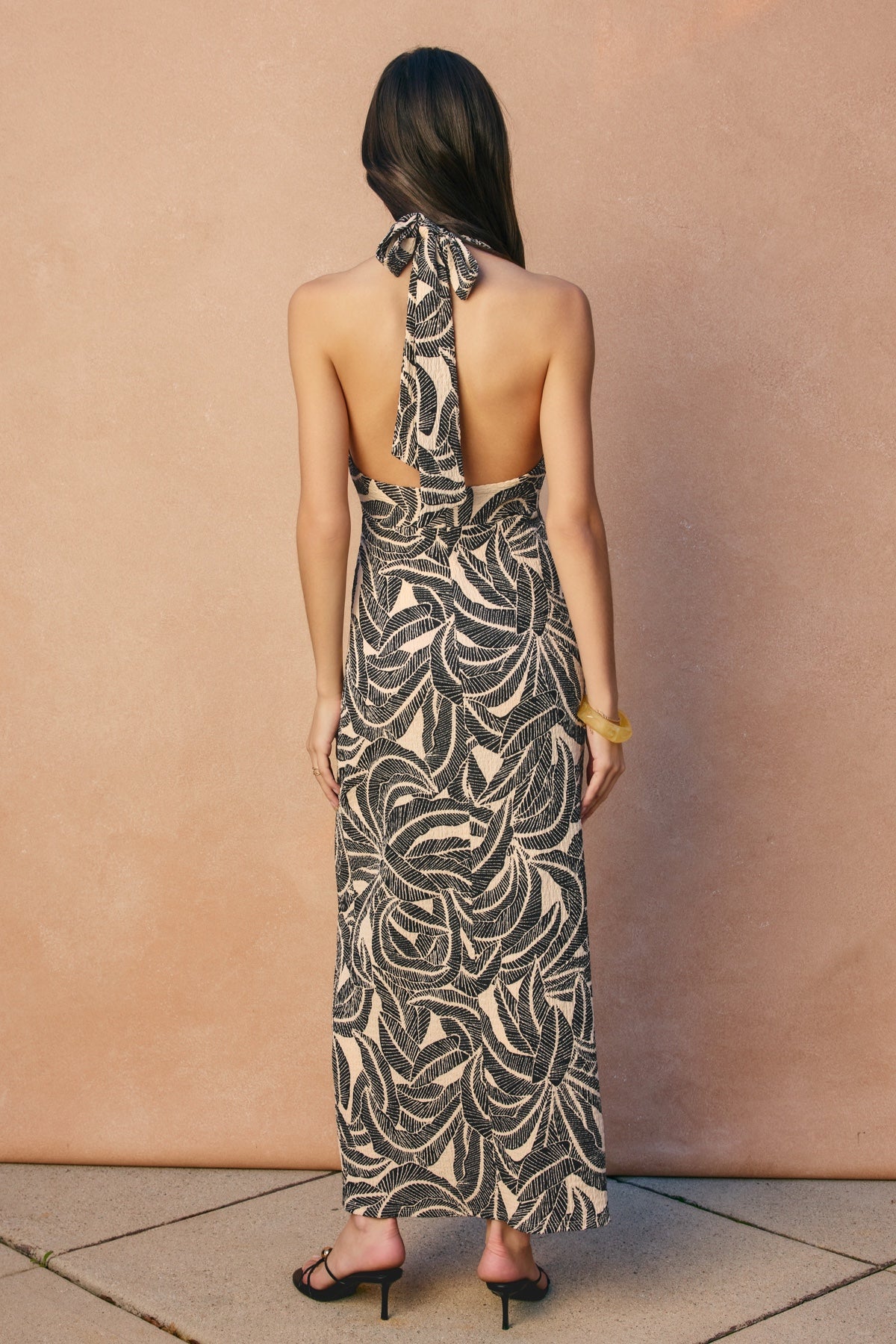 DRESS FORUM - Saltwater Blush Halter O Ring Maxi Dress