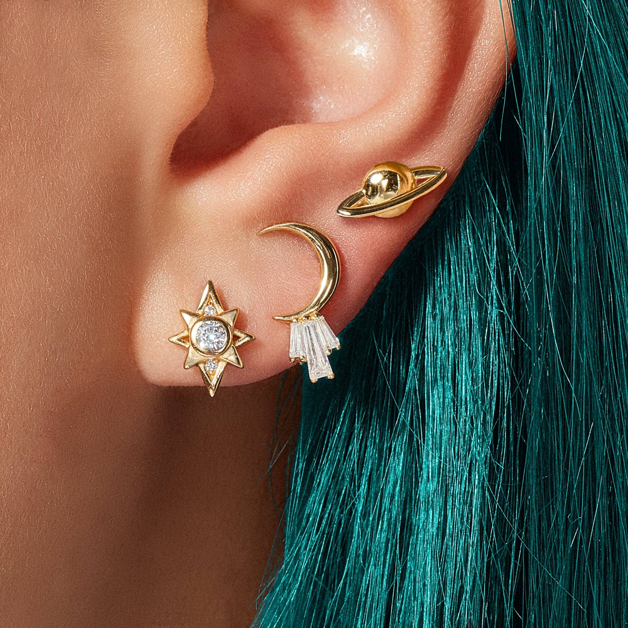 Little Rooms - Crescent Moon Studs