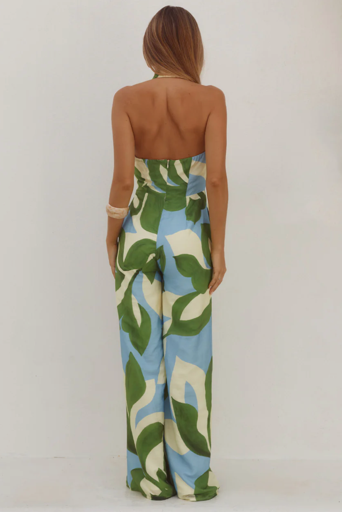 SEVEN WONDERS  - ARLETTE HALTER JUMPSUIT *AMOREE BLUE*