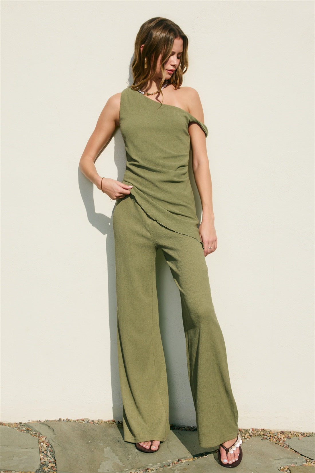 Dress Forum - Soft Stretch Relaxed Pull On Pants in Sage