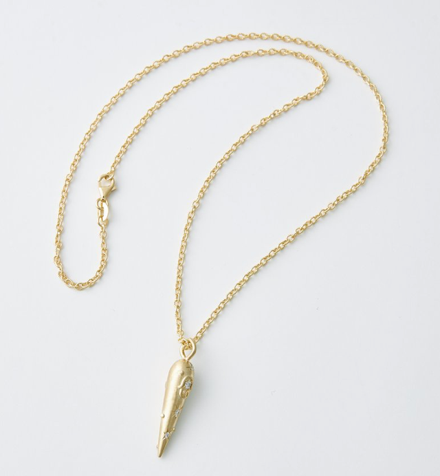 HoopLa - Cornicello horn 14K Steel -evil eye-Charm Necklace