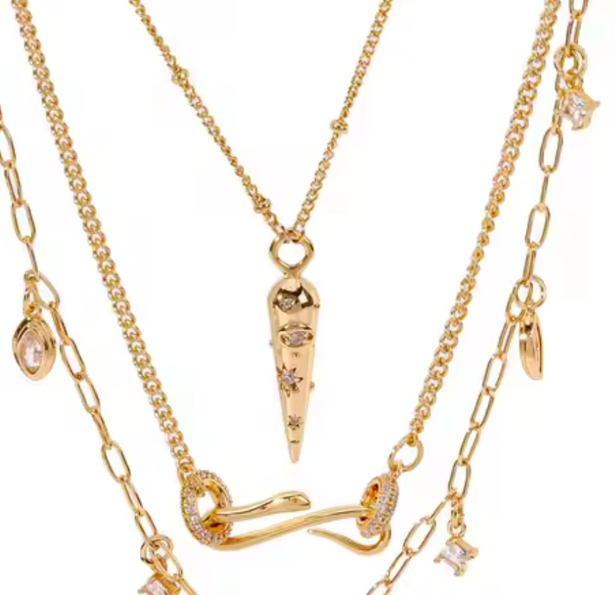 HoopLa - Cornicello horn 14K Steel -evil eye-Charm Necklace