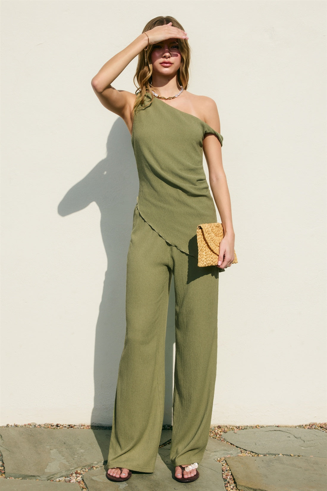 Dress Forum - Soft Stretch Relaxed Pull On Pants in Sage