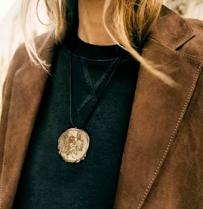 HoopLa - Country Rose- 14K and PVD Cord Lariat Tassel Necklace