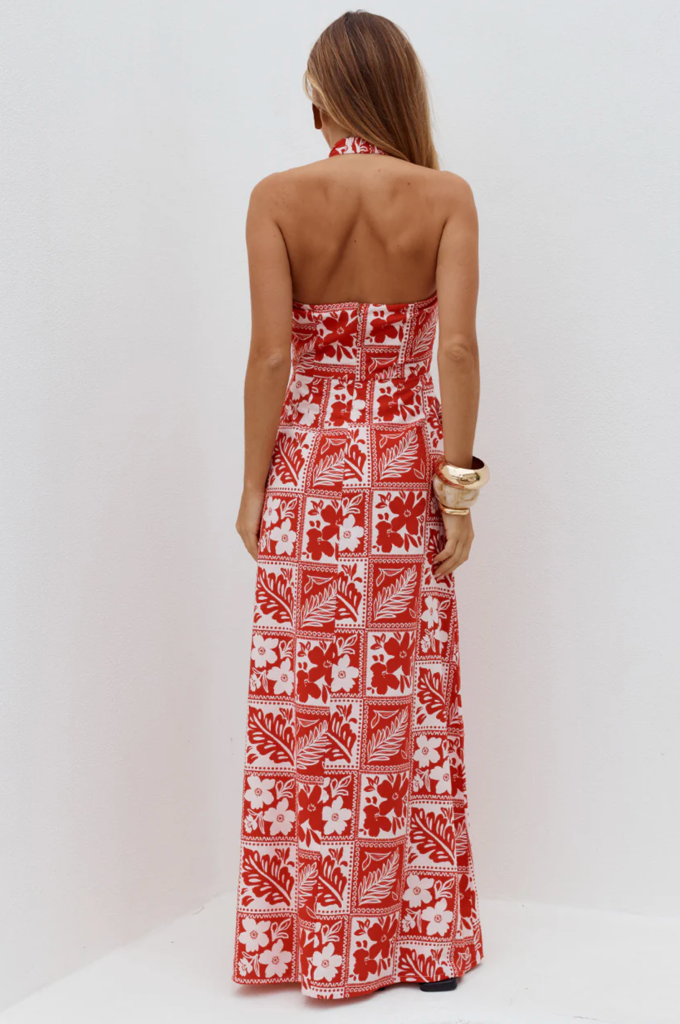 VACANZA RESORT  - ARLI DEEP PLUNGE MAXI DRESS