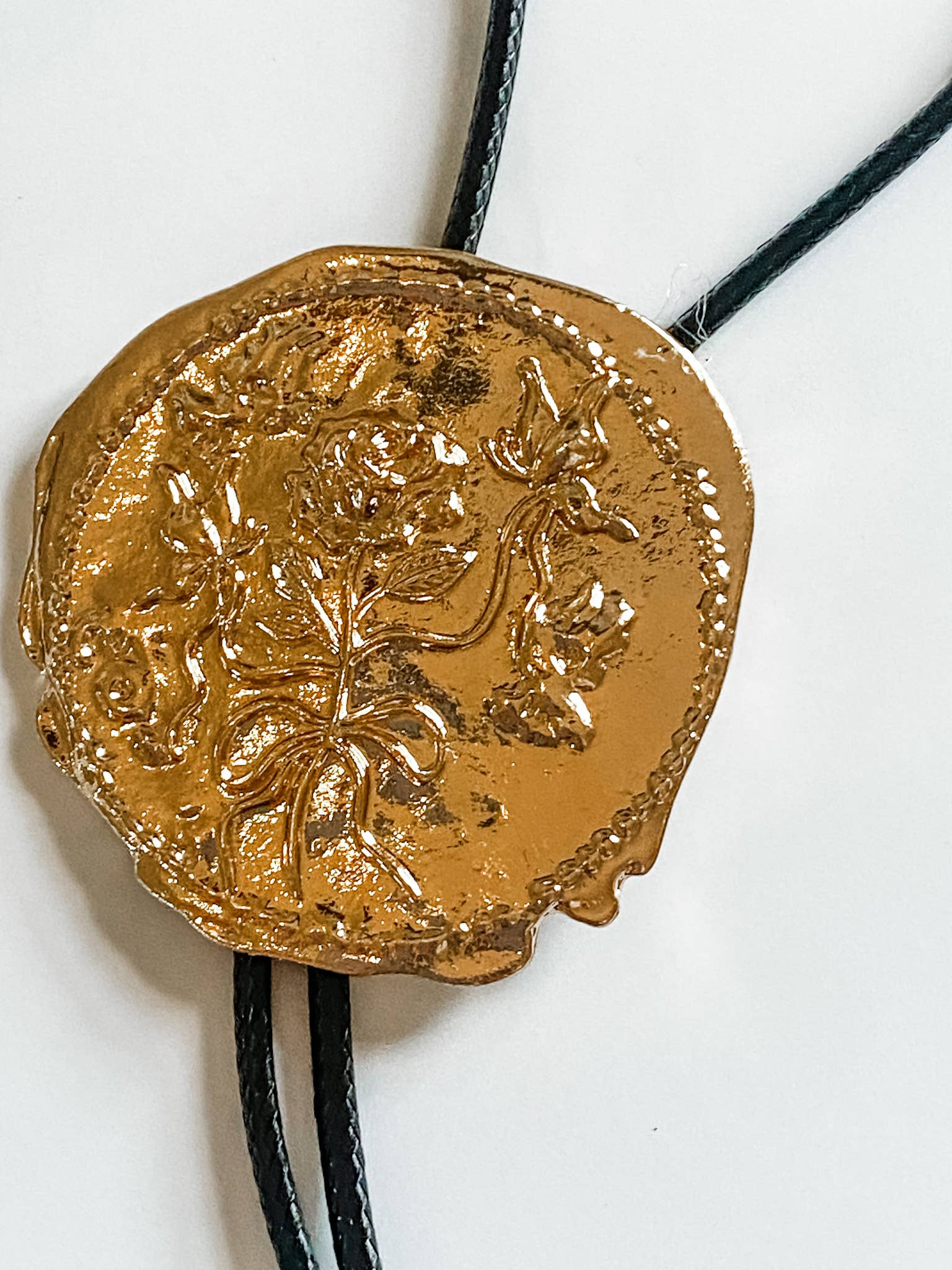 HoopLa - Country Rose- 14K and PVD Cord Lariat Tassel Necklace