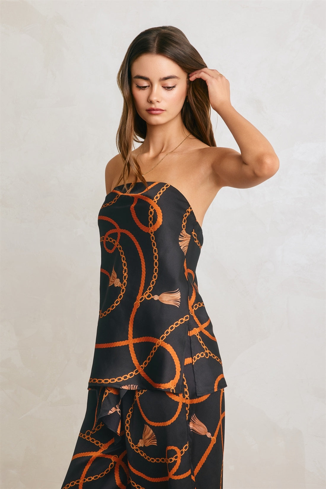 Dress Forum - Conversational Satin Bandeau Top