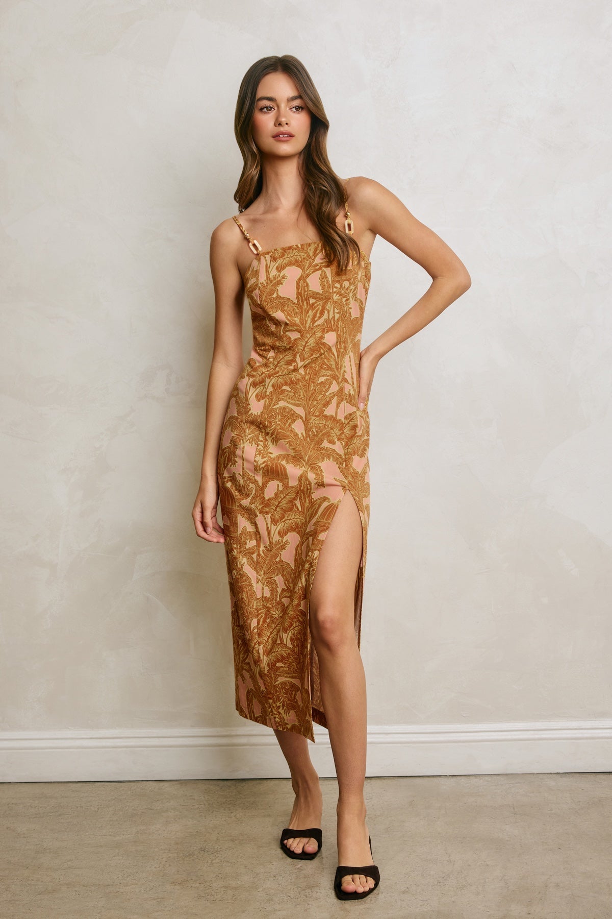 Dress Forum - Golden Apricot Midi Dress