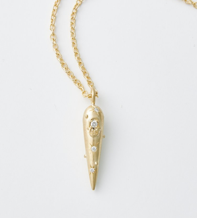 HoopLa - Cornicello horn 14K Steel -evil eye-Charm Necklace