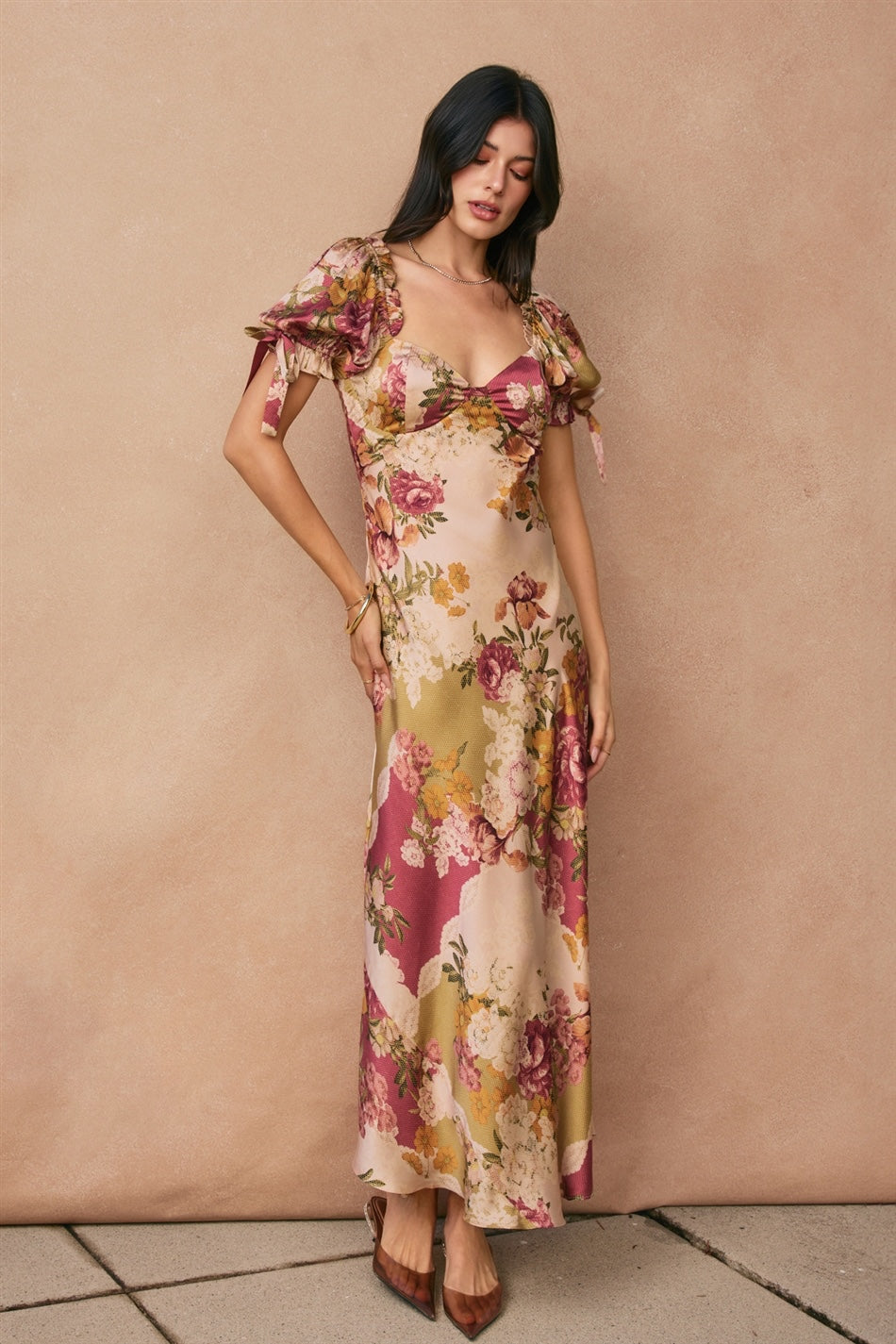 Dress Forum - Meadow Romance Bow Tie Puff Sleeve Dress